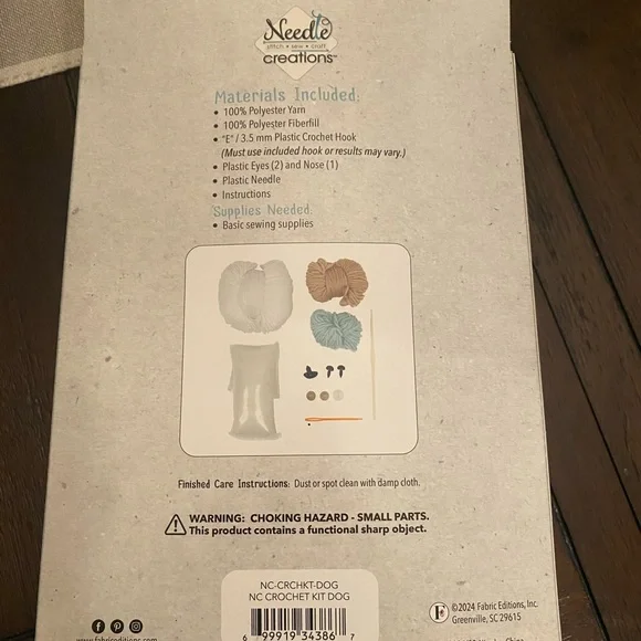 🌸 Crochet Kit - Cream and Brown Dog - Picture 4 of 4